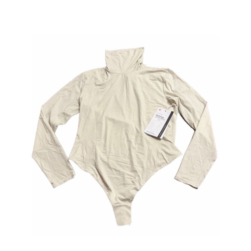 NWT Lululemon Wundermost Ultra-Soft Nulu Turtleneck Bodysuit (Bone) Size Large